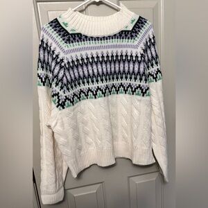 Mountain and isles cable knit sweater L